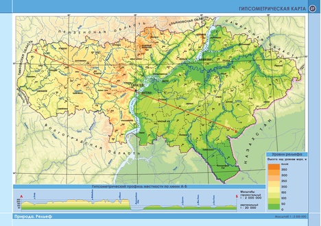 Карта высот саратовской области