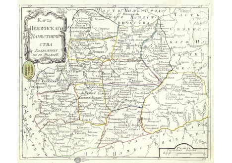 Карта пензенской губернии до 1917 с заводами и хуторами