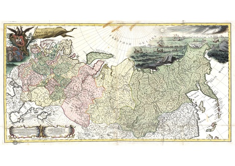 Карта 1745 года европы
